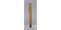 Burl maple cigar pen titane chrome finish
